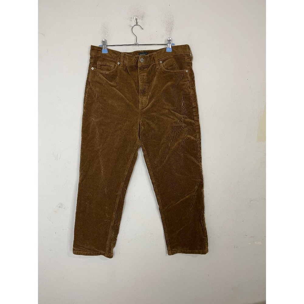 Banana Republic Womens Corduroy Pants 32 Brown Straight Rustic High Rise